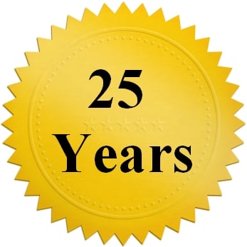 25 years of service logo