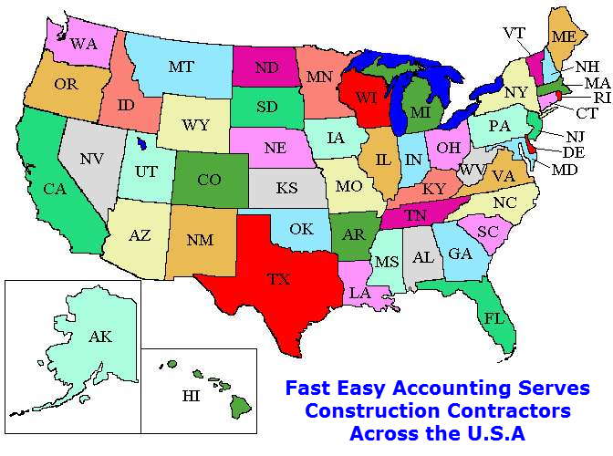 Contractors Bookkeeping And Accounting For Contractors All Across The USA Including Alaska And Hawaii