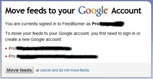 move feeds feedburner