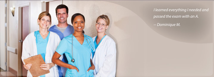 Students studying for their RN