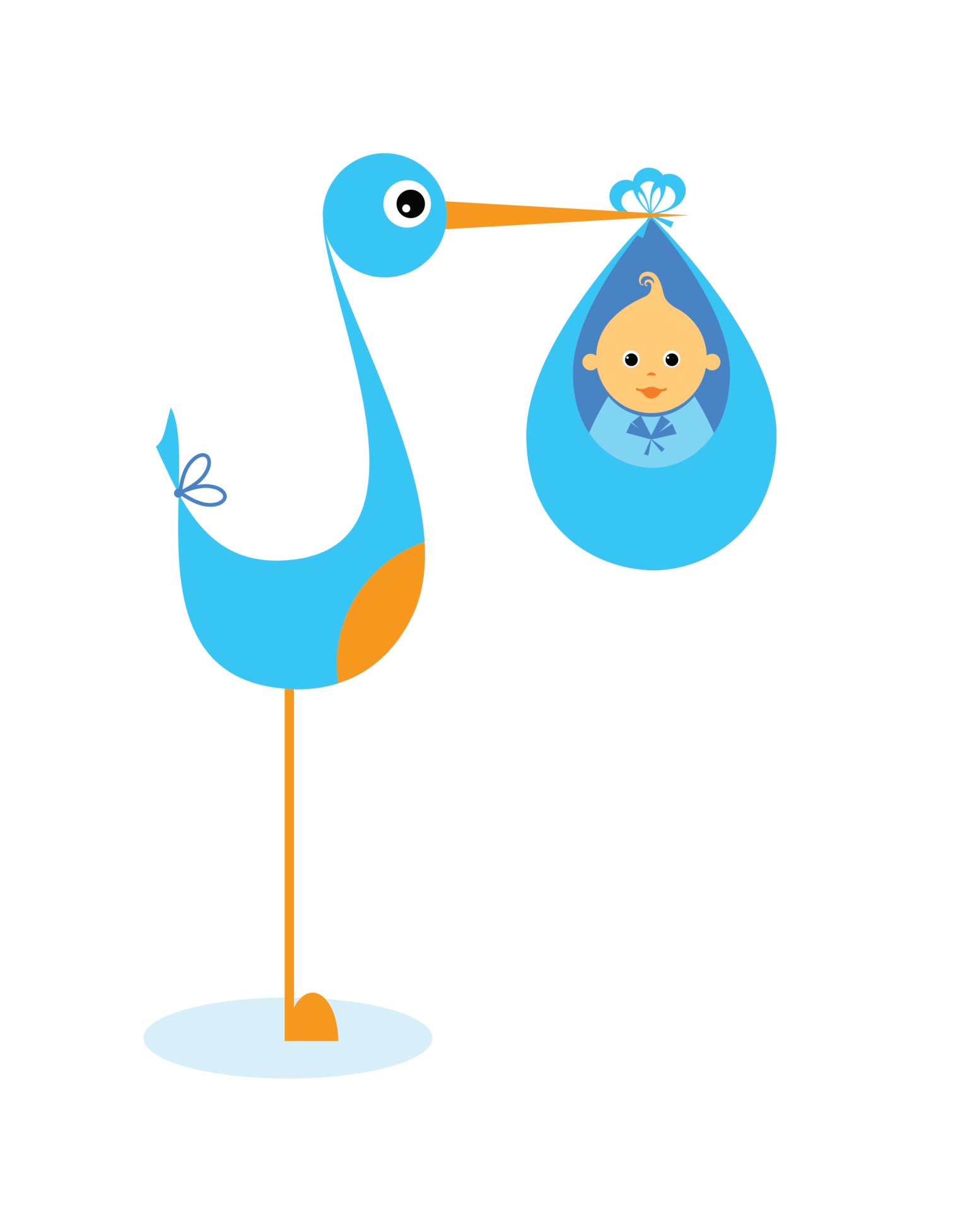 clipart image stork holding a baby - photo #4