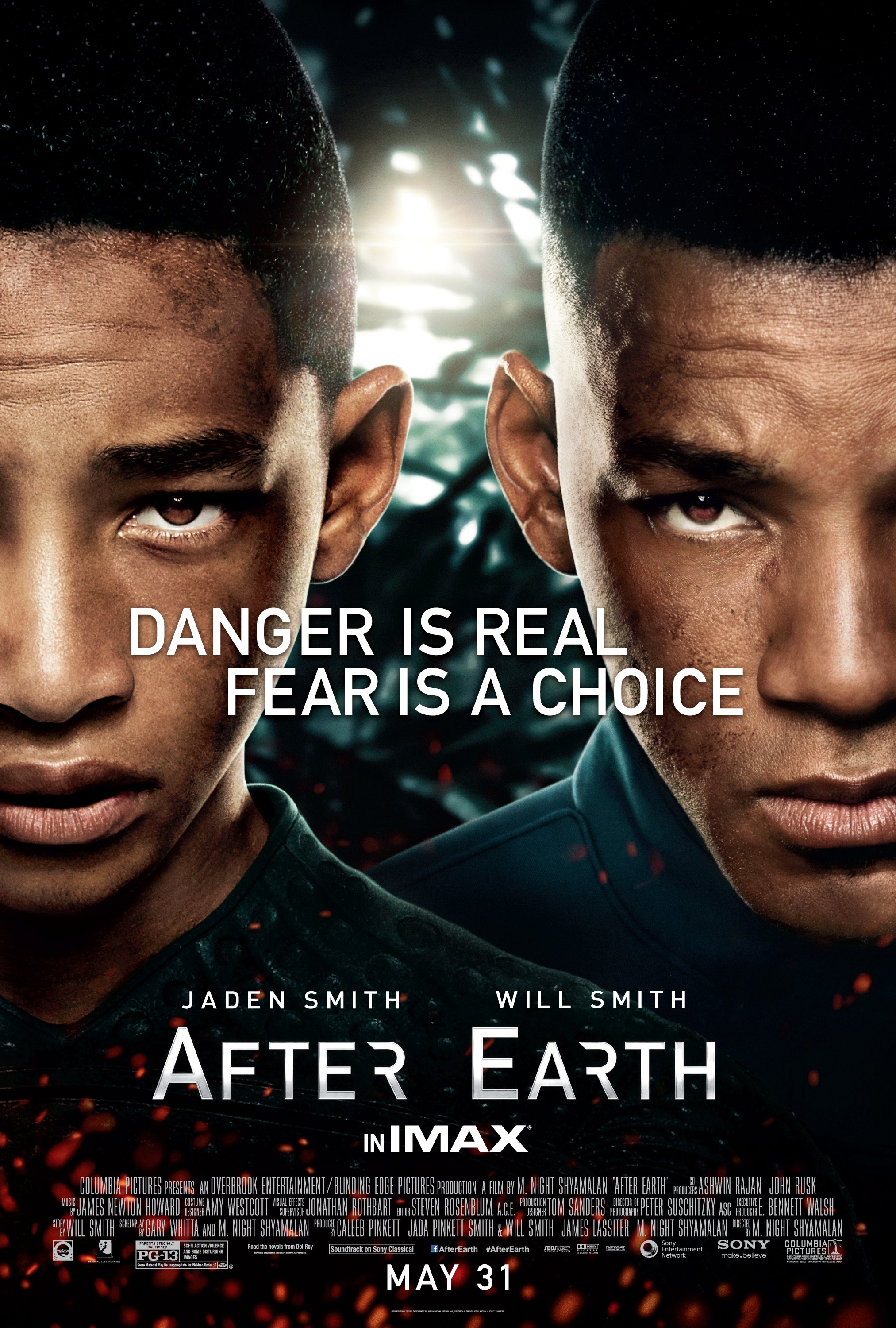 after earth danger is real fear is a choice will smith jaden smith