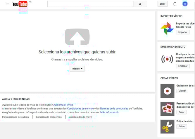 como subir video a youtube paso a paso