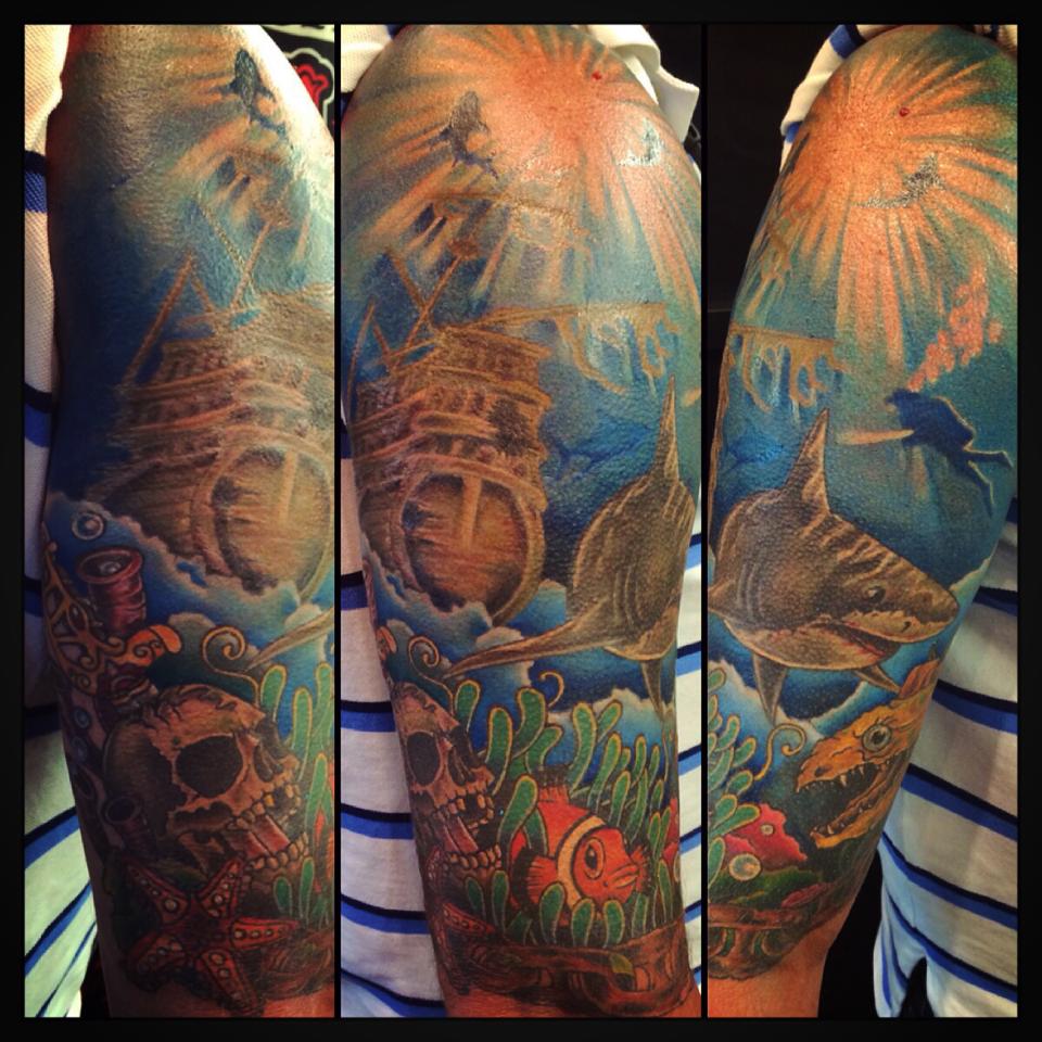 underwater pirate ship tattoo sleeve pictures to pin on pinterest underwater pirate ship tattoo sleeve pictures to pin on pinterest