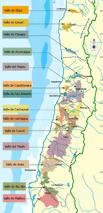 Chilean Wine Map