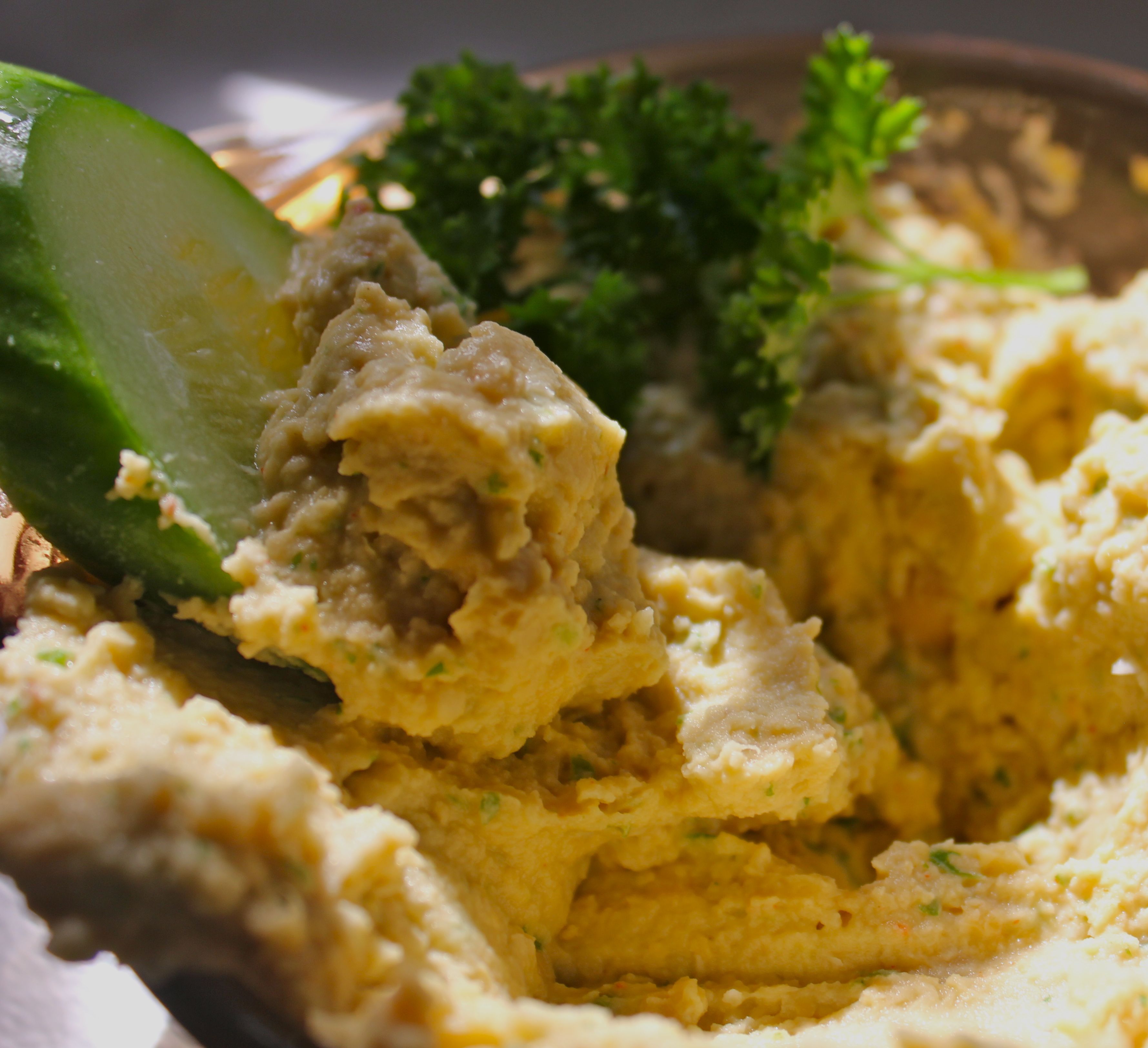 Recipe Tuesday High Protein Fresh Herb Hummus with Nutritional Yeast