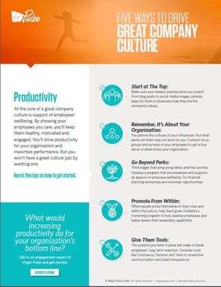 Five Ways to Drive Great Company Culture  