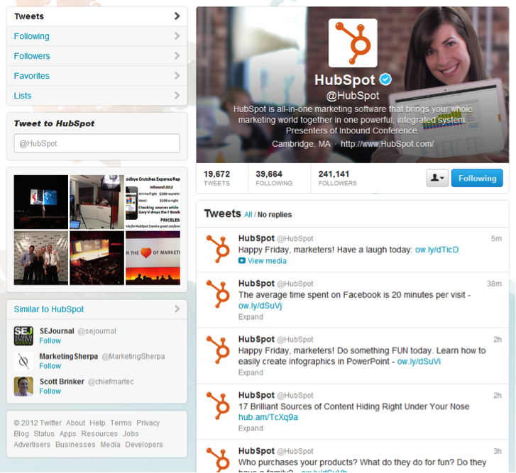 HubSpot Twitter Profile HubSpot-Twitter-Profile