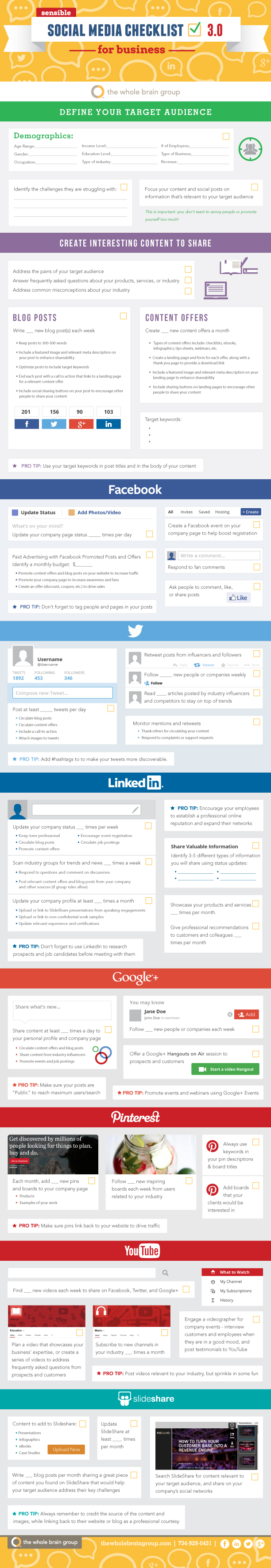 Sensible Social Media Checklist for Business v.3.0 [INFOGRAPHIC]