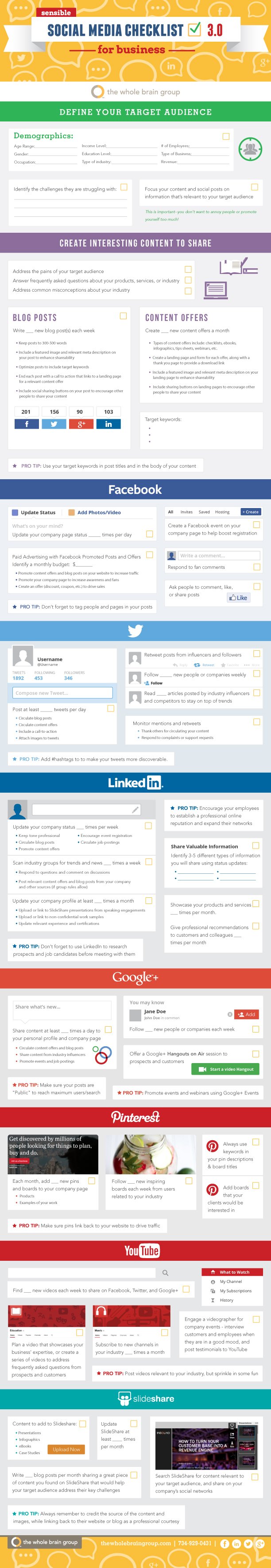 Social Media Marketing Checklist v3.0 Social Media Marketing Checklist v3.0