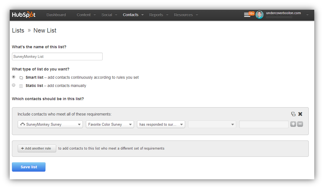 HubSpot-Listeneditor