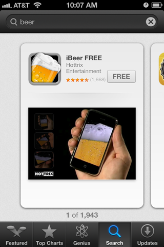 iBeer app, Whipp list of odd apps