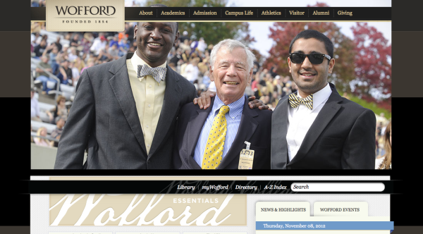 Whipp top 10 college websites, Wofford College