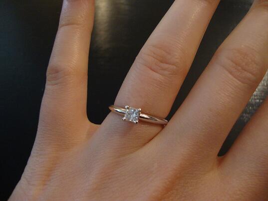 Engagement Ring princess cut diamond engagement ring