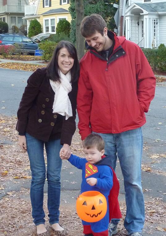 parents, toddler trick or treating