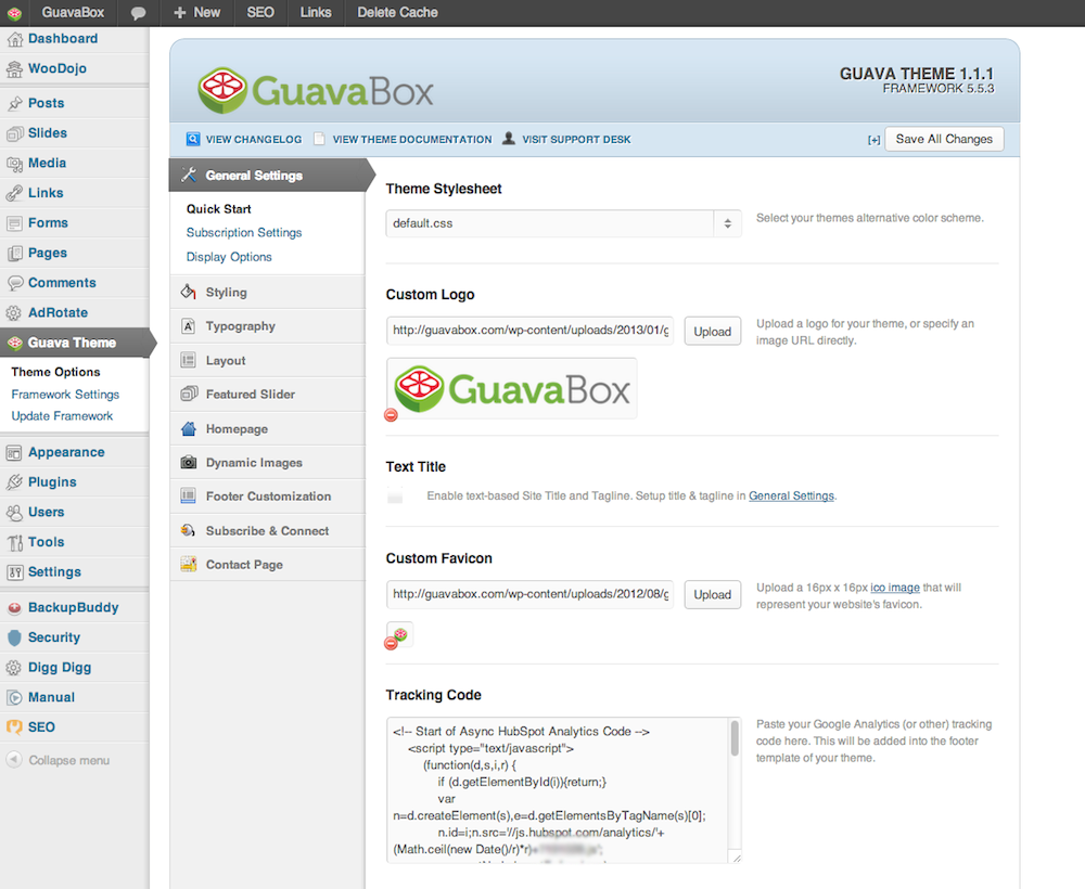 GuavaBox Custom WordPress Theme Demo