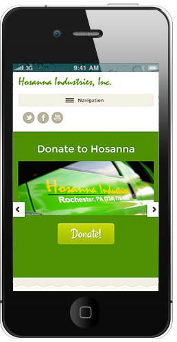 Hosanna Industries iPhone Mobile Website