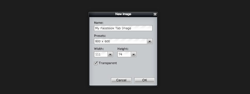 How to Create a Facebook Landing Page - Setting Height and Width