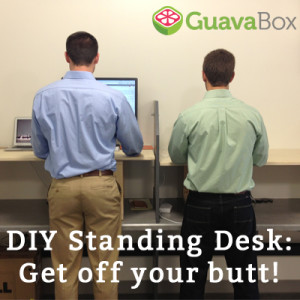DIY Standing Desk Tutorial from GuavaBox