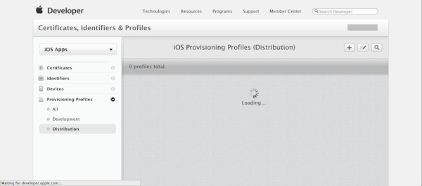 Apple developer portal - slow loading