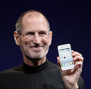 Steve Jobs shows off iPhone 4 at the 2010 Worl... Steve Jobs shows off iPhone 4 at the 2010 Worl...