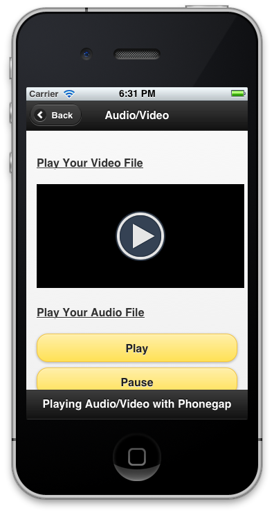 how to develop simple application using phonegap framework