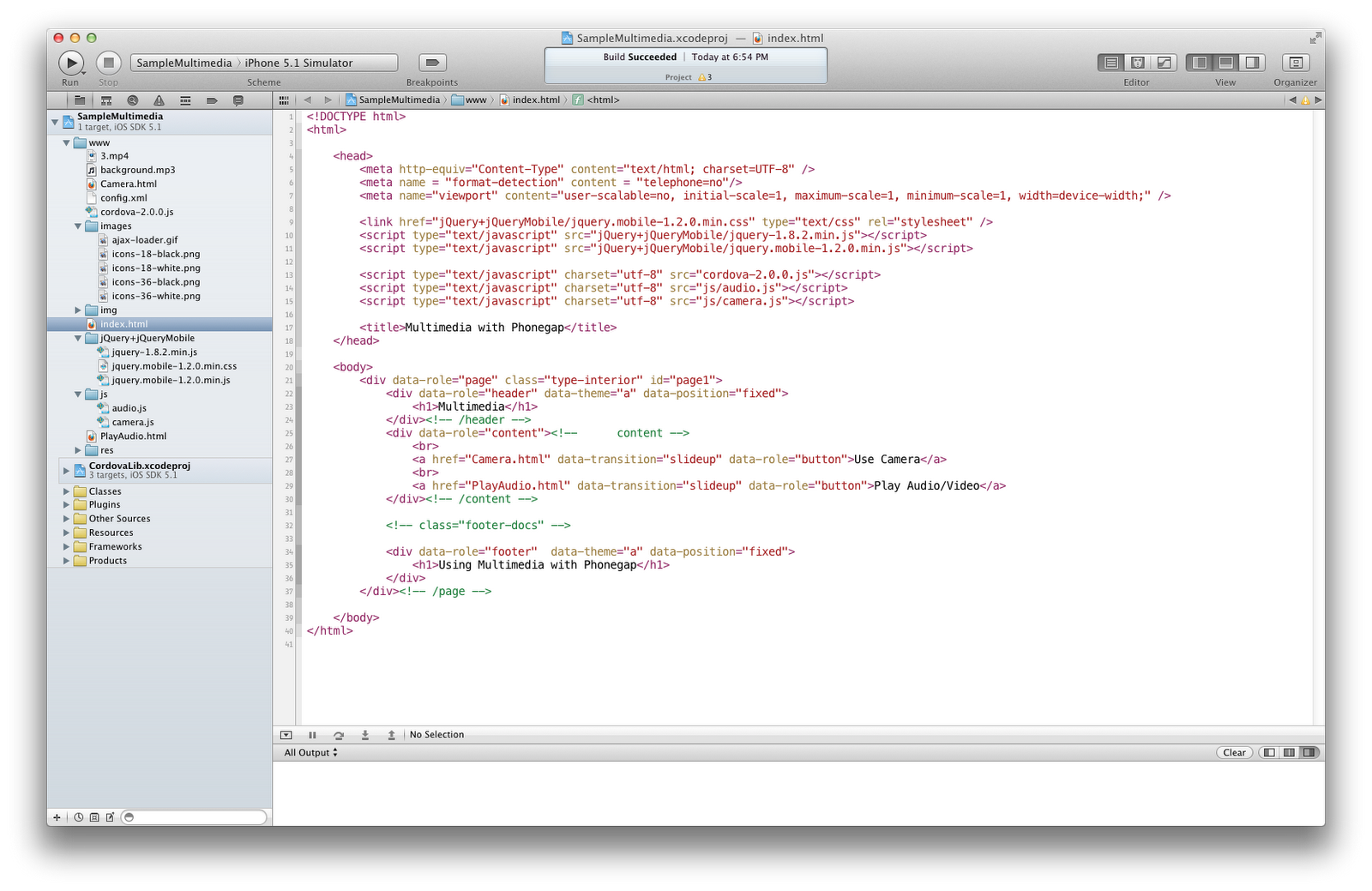 Using Multimedia with Phonegap