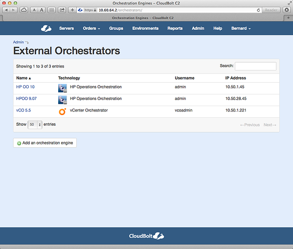 VMware vCloud Orchestrator Integrated with an IT Self Service Portal