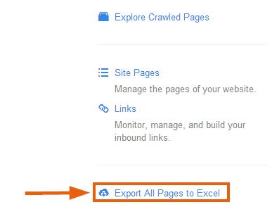 Exportar las páginas a Excel