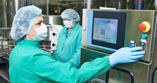 medical personnel using a machine