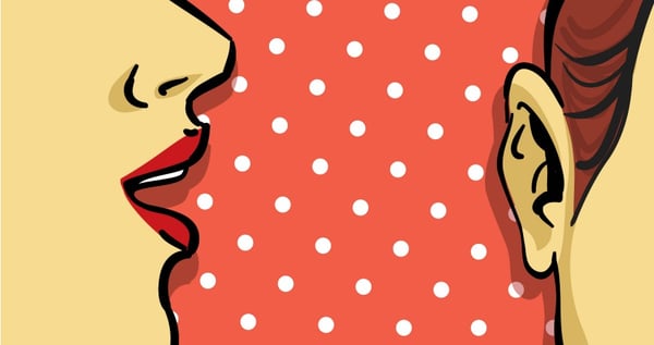 Cartoon image of someone explaining something to another person