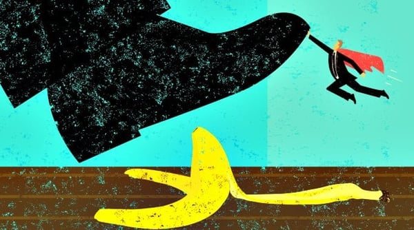 preventing a slip on a banana peel