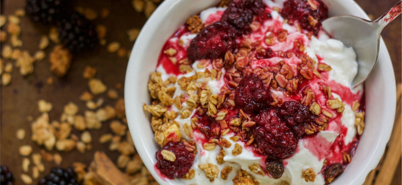 Blackberry Compote Greek Yogurt with Granola