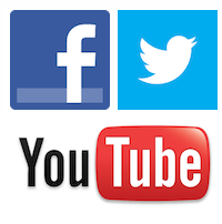 facebook twitter youtube icons