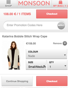 Ecommerce mobile UX 