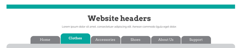 ecommerce website header