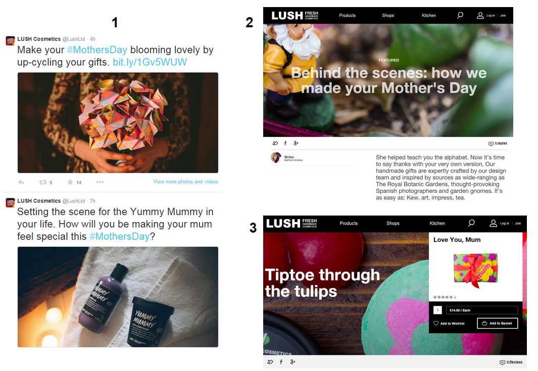 lush social media campaigns for mother's day