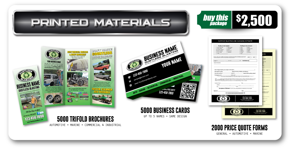 Advertising Package Marketing Your Dustless Blasting Business