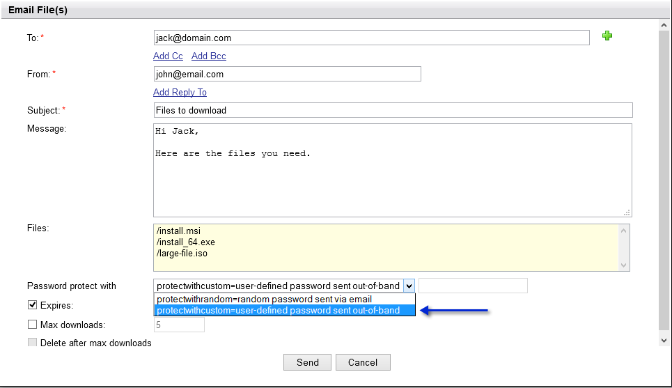how to send large files