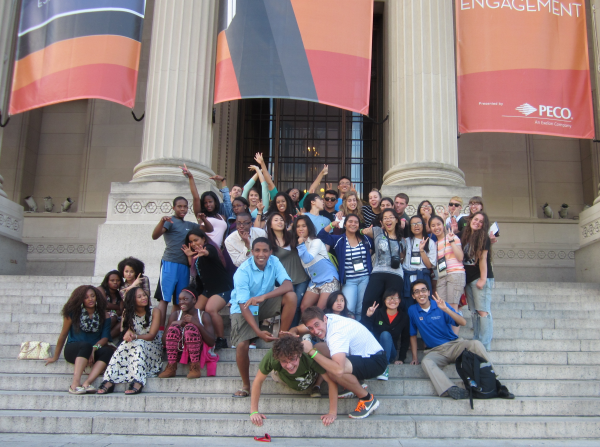 Day 1, Sunday, August 4 - The gang at the Franklin Institute in Philadelphia, Pennsylvania. 