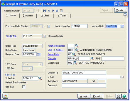 Enter Invoice in Purchase Order resized 600