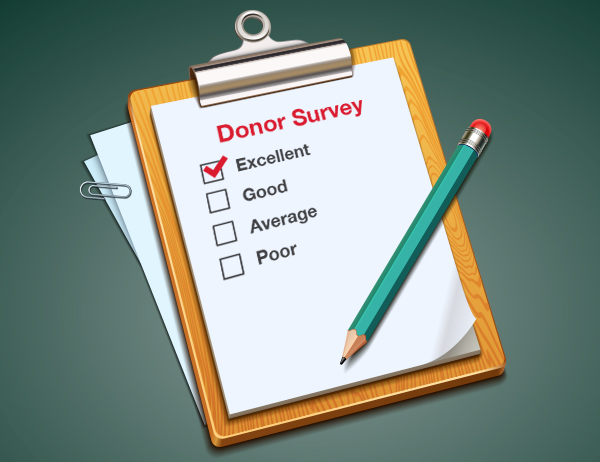 Engage in donor surveys to keep donors engaged