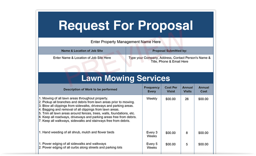 free landscaping contract forms