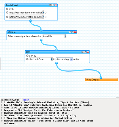 Yahoo Pipes Example