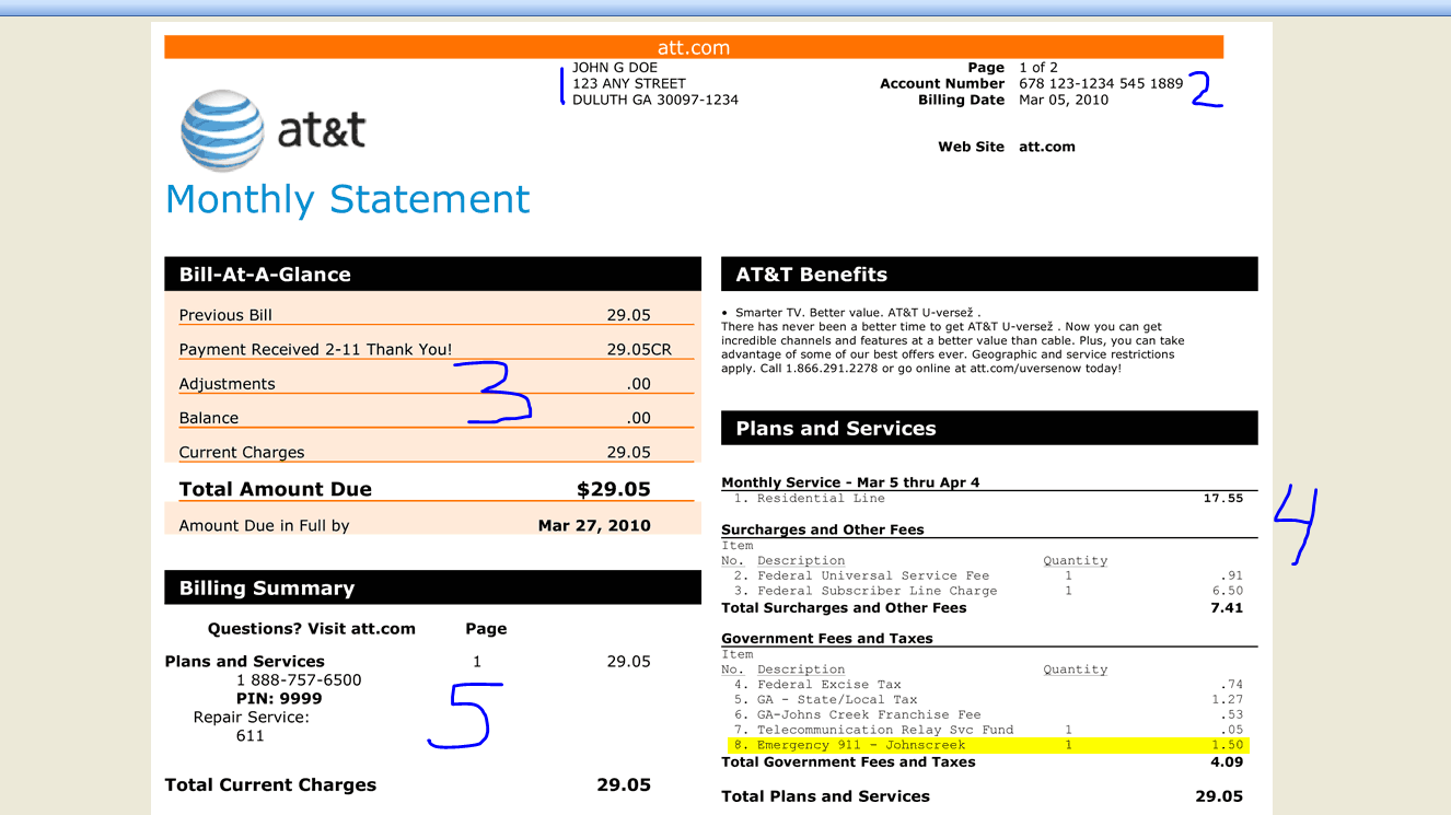 how do i find my att account number without calling