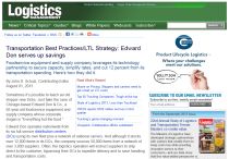Transportation Best Practices/LTL Strategy: Edward Don serves up savings