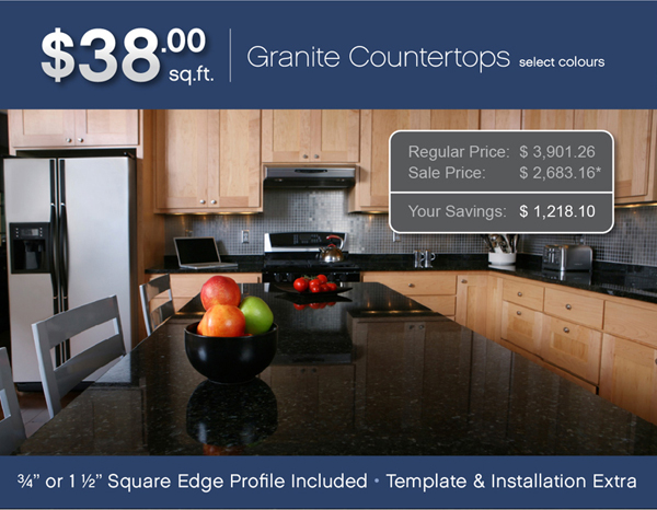 38/Square Foot Granite Limited Promotion