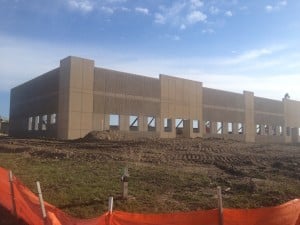 Concrete tip up panels installed at new office warehouse site in Apple Valley - photos by CERRON Commercial Properties