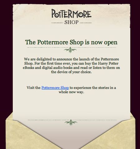 Pottermore is Open! - Books: A true story