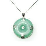 Jade donut necklace